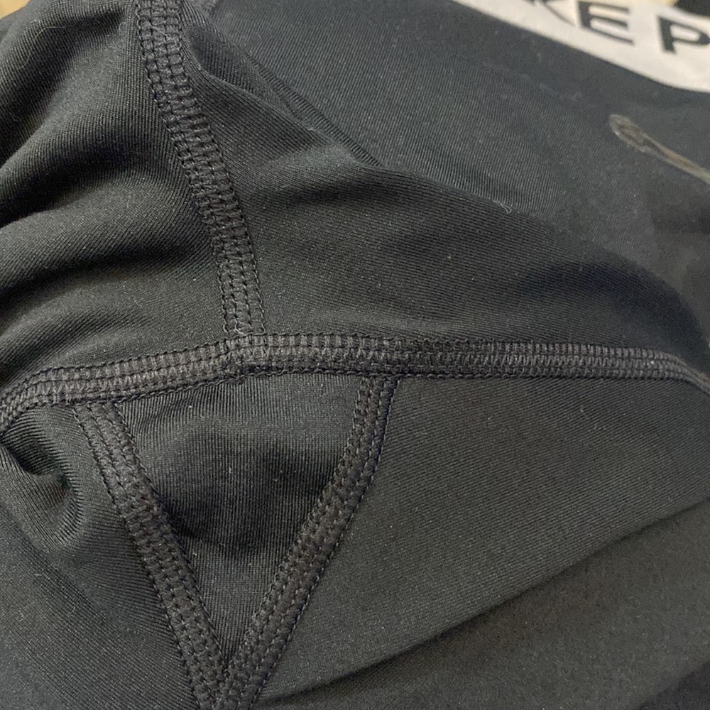 Nike Pro Dri Fit Black Gold Silver Leggings Joggers, Size S - Picture 6 of 10
